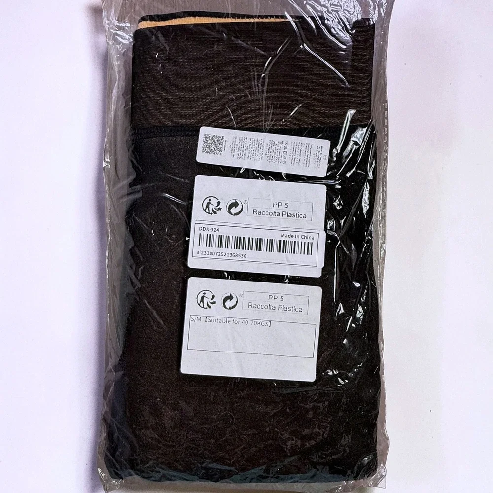 Black‎ Fleece Lined Tights High Waisted Thermal Footed Leggings S/M DDK-324